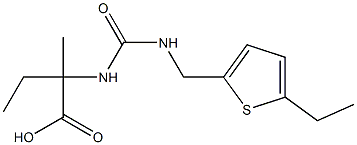 2-[({[(5-ethylthien-2-yl)methyl]amino}carbonyl)amino]-2-methylbutanoic acid,,结构式