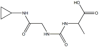 2-[({[2-(cyclopropylamino)-2-oxoethyl]amino}carbonyl)amino]propanoic acid Struktur