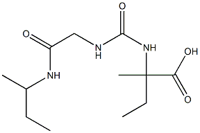 2-[({[2-(sec-butylamino)-2-oxoethyl]amino}carbonyl)amino]-2-methylbutanoic acid Structure