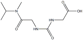 2-[({[methyl(propan-2-yl)carbamoyl]methyl}carbamoyl)amino]acetic acid,,结构式