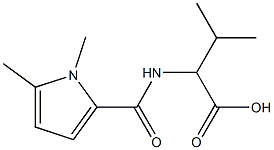 2-[(1,5-dimethyl-1H-pyrrol-2-yl)formamido]-3-methylbutanoic acid Struktur