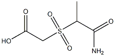 2-[(1-carbamoylethane)sulfonyl]acetic acid Structure