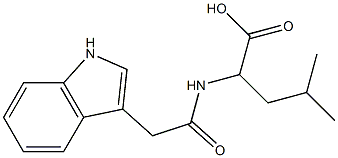 2-[(1H-indol-3-ylacetyl)amino]-4-methylpentanoic acid Struktur