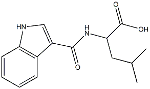 2-[(1H-indol-3-ylcarbonyl)amino]-4-methylpentanoic acid Structure