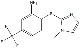  2-[(1-methyl-1H-imidazol-2-yl)sulfanyl]-5-(trifluoromethyl)aniline