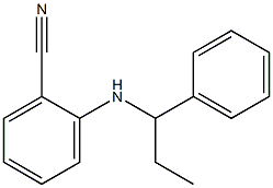 2-[(1-phenylpropyl)amino]benzonitrile,,结构式