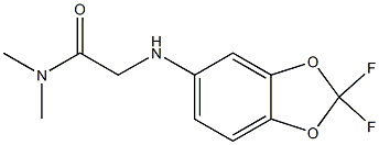 2-[(2,2-difluoro-2H-1,3-benzodioxol-5-yl)amino]-N,N-dimethylacetamide 结构式