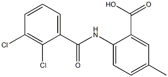 2-[(2,3-dichlorobenzene)amido]-5-methylbenzoic acid,,结构式