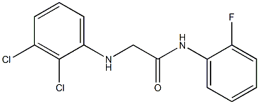 2-[(2,3-dichlorophenyl)amino]-N-(2-fluorophenyl)acetamide,,结构式