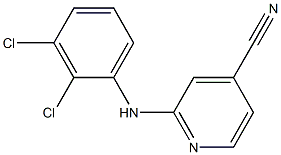 2-[(2,3-dichlorophenyl)amino]pyridine-4-carbonitrile 化学構造式