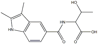 2-[(2,3-dimethyl-1H-indol-5-yl)formamido]-3-hydroxybutanoic acid Structure