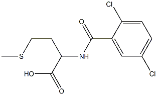 2-[(2,5-dichlorophenyl)formamido]-4-(methylsulfanyl)butanoic acid 化学構造式