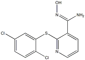 2-[(2,5-dichlorophenyl)sulfanyl]-N'-hydroxypyridine-3-carboximidamide Struktur