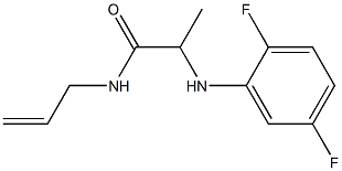 2-[(2,5-difluorophenyl)amino]-N-(prop-2-en-1-yl)propanamide Struktur