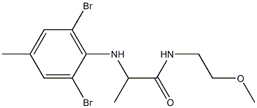 2-[(2,6-dibromo-4-methylphenyl)amino]-N-(2-methoxyethyl)propanamide|