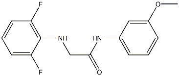 2-[(2,6-difluorophenyl)amino]-N-(3-methoxyphenyl)acetamide 化学構造式