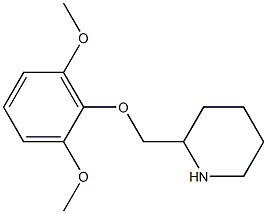 2-[(2,6-dimethoxyphenoxy)methyl]piperidine 结构式