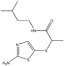 2-[(2-amino-1,3-thiazol-5-yl)sulfanyl]-N-(3-methylbutyl)propanamide Structure