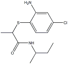 2-[(2-amino-4-chlorophenyl)sulfanyl]-N-(butan-2-yl)propanamide 化学構造式