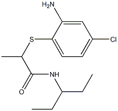 2-[(2-amino-4-chlorophenyl)sulfanyl]-N-(pentan-3-yl)propanamide Structure