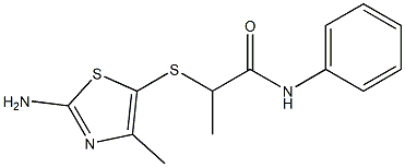 2-[(2-amino-4-methyl-1,3-thiazol-5-yl)sulfanyl]-N-phenylpropanamide Structure