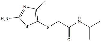 2-[(2-amino-4-methyl-1,3-thiazol-5-yl)thio]-N-isopropylacetamide 结构式