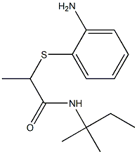 2-[(2-aminophenyl)sulfanyl]-N-(2-methylbutan-2-yl)propanamide Structure