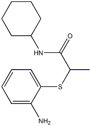 2-[(2-aminophenyl)sulfanyl]-N-cyclohexylpropanamide,,结构式