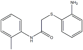 2-[(2-aminophenyl)thio]-N-(2-methylphenyl)acetamide 结构式