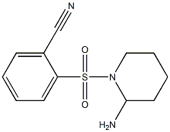 2-[(2-aminopiperidine-1-)sulfonyl]benzonitrile Structure