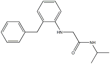 2-[(2-benzylphenyl)amino]-N-(propan-2-yl)acetamide,,结构式