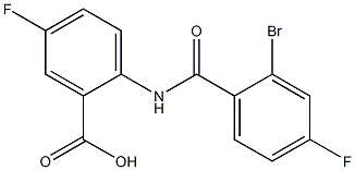 2-[(2-bromo-4-fluorobenzene)amido]-5-fluorobenzoic acid Structure