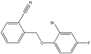 2-[(2-bromo-4-fluorophenoxy)methyl]benzonitrile Structure