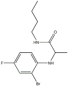 2-[(2-bromo-4-fluorophenyl)amino]-N-butylpropanamide Structure