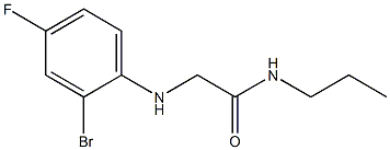 2-[(2-bromo-4-fluorophenyl)amino]-N-propylacetamide 化学構造式