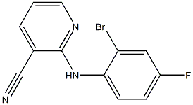 2-[(2-bromo-4-fluorophenyl)amino]pyridine-3-carbonitrile Structure