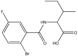 2-[(2-bromo-5-fluorobenzoyl)amino]-3-methylpentanoic acid Structure