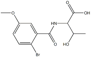 2-[(2-bromo-5-methoxybenzoyl)amino]-3-hydroxybutanoic acid