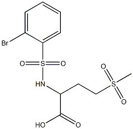 2-[(2-bromobenzene)sulfonamido]-4-methanesulfonylbutanoic acid 结构式