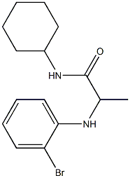 2-[(2-bromophenyl)amino]-N-cyclohexylpropanamide Structure