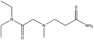 2-[(2-carbamothioylethyl)(methyl)amino]-N,N-diethylacetamide 化学構造式