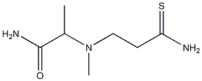 2-[(2-carbamothioylethyl)(methyl)amino]propanamide Struktur