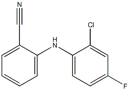 2-[(2-chloro-4-fluorophenyl)amino]benzonitrile,,结构式