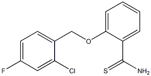 2-[(2-chloro-4-fluorophenyl)methoxy]benzene-1-carbothioamide,,结构式