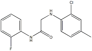 2-[(2-chloro-4-methylphenyl)amino]-N-(2-fluorophenyl)acetamide,,结构式