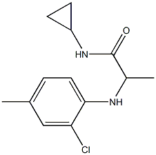 2-[(2-chloro-4-methylphenyl)amino]-N-cyclopropylpropanamide Struktur