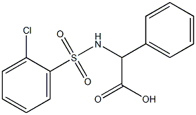 2-[(2-chlorobenzene)sulfonamido]-2-phenylacetic acid Struktur