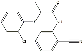 2-[(2-chlorophenyl)sulfanyl]-N-(2-cyanophenyl)propanamide Struktur