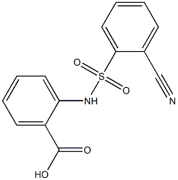 2-[(2-cyanobenzene)sulfonamido]benzoic acid Structure