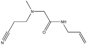 2-[(2-cyanoethyl)(methyl)amino]-N-(prop-2-en-1-yl)acetamide,,结构式